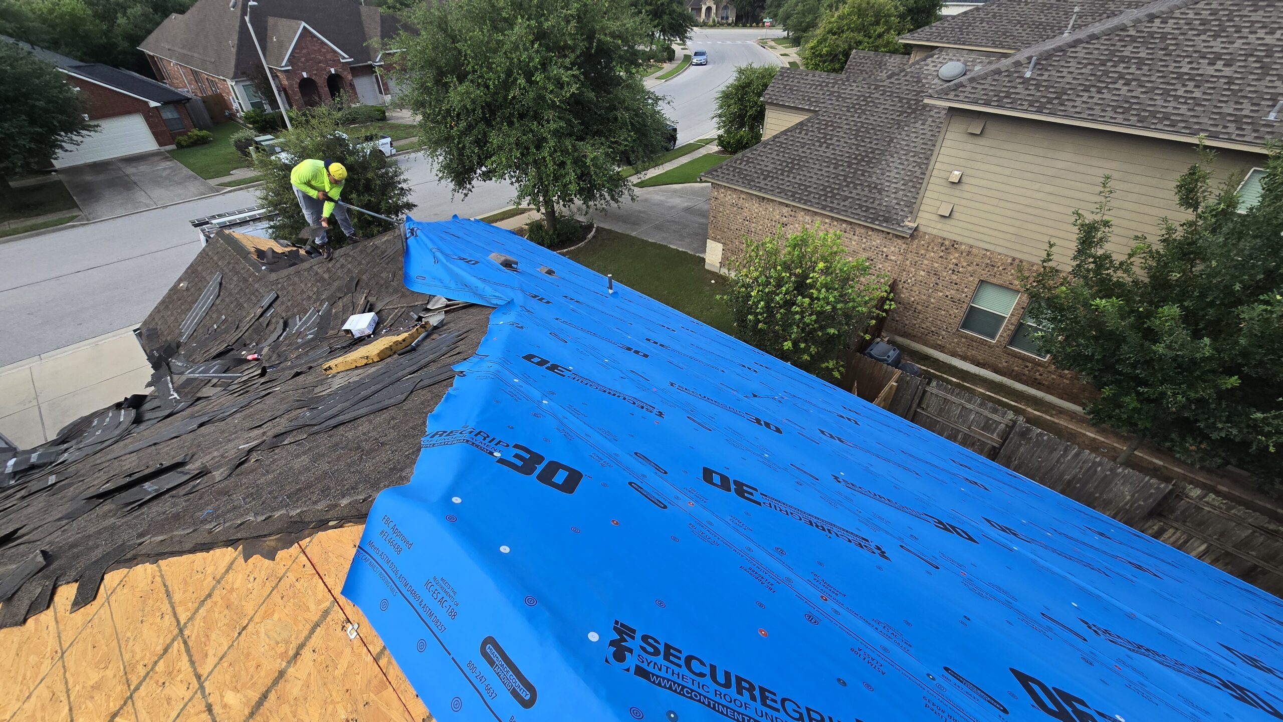 Hail damage roof repair leander
